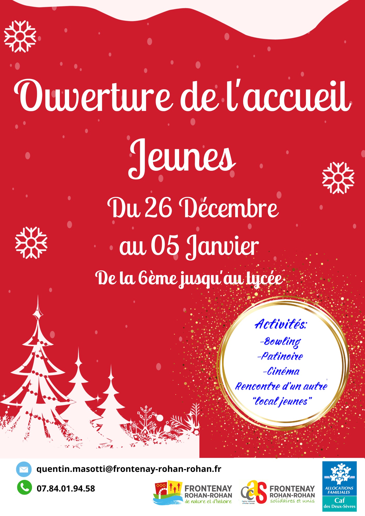 Affiche Accueil Jeunes Noël