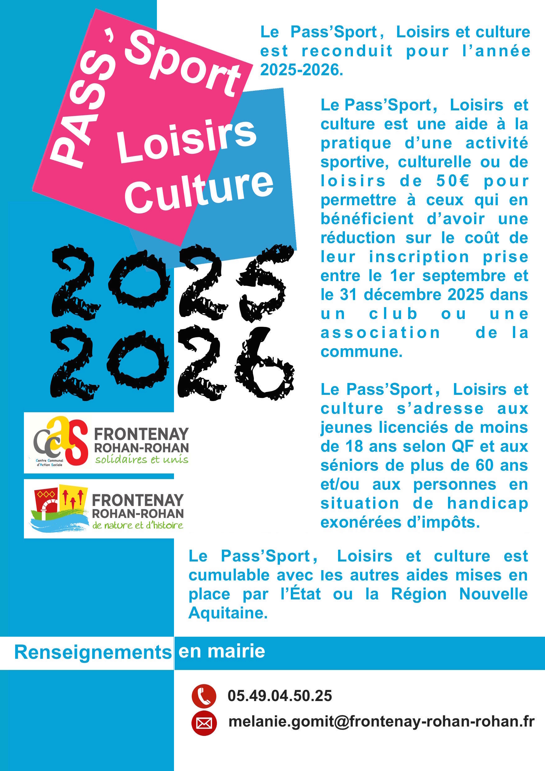 Pass sport 2025 2026 2