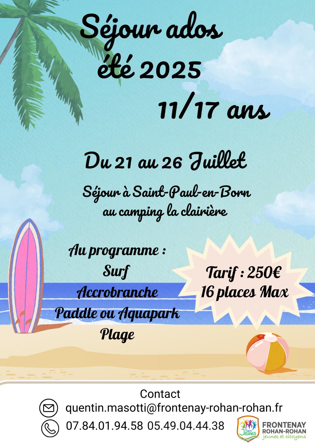 espaces jeunes camp dété